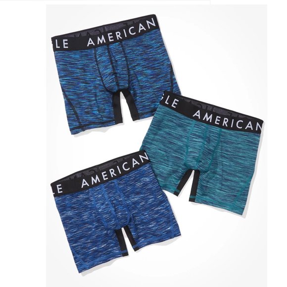 NEW American Eagle Outfitters 3 Pack 6" Inseam Flex Boxer Brief Regular Length - Picture 1 of 2